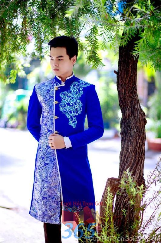dịch vụ cưới hỏi trọn gói - Cho thuê áo dài chú rể truyền thống RP24