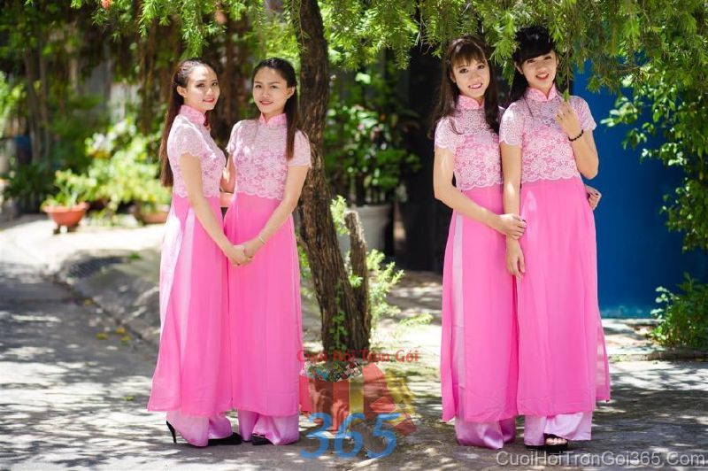 dịch vụ cưới hỏi trọn gói - Cho thuê đội ngũ bưng mâm quả nữ trong trang phục áo dài mới đẹp hiện đại  BQNU57