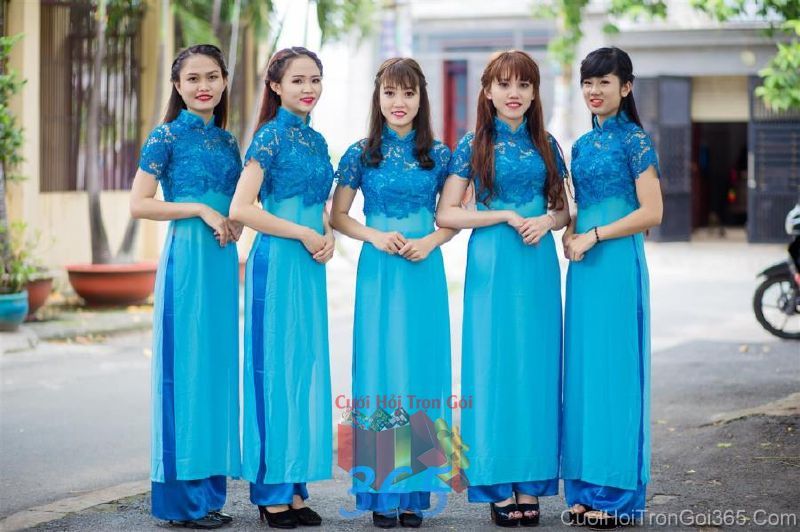 dịch vụ cưới hỏi trọn gói - Cho thuê đội ngũ bưng mâm quả nữ trong trang phục áo dài mới đẹp hiện đại  BQNU64