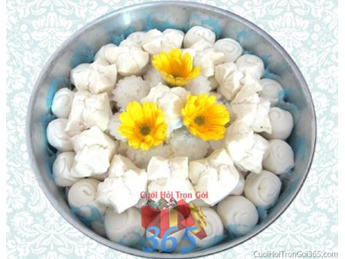 Mâm quả cưới hỏi bánh bò trọn gói cho nghi lễ gia tiên ăn hỏi ngày đám  MQ18 : Mẫu cưới hỏi trọn gói 365 của công ty dịch vụ trang trí nhà tiệc cưới hỏi đẹp rẻ uy tín ở tại quận Tân Phú Sài Gòn TPHCM Gò Vấp