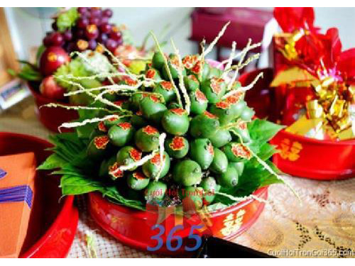 Mâm quả cưới hỏi ngon đẹp trọn gói cho nghi lễ gia tiên ăn hỏi ngày  MQ27 : Mẫu cưới hỏi trọn gói 365 của công ty dịch vụ trang trí nhà tiệc cưới hỏi đẹp rẻ uy tín ở tại quận Tân Phú Sài Gòn TPHCM Gò Vấp